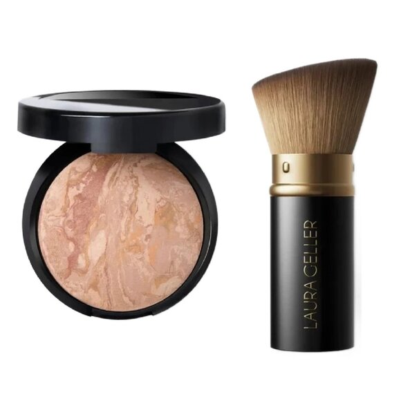 NIP- Laura Geller Baked Foundation and Retractable Angle Kabuki Brush Fair